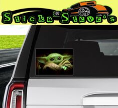 Mandalorian Star Wars Yoda Baby Force Cool Vinyl Sticker Decals X 6 Pack - $34.60