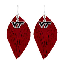 43373 Virginia Tech Hokies Boho Earrings Red - £12.69 GBP