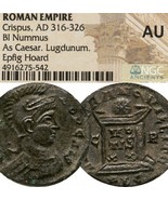 CRISPUS VERY Rare R4 in RIC Epfig Hoard Altar Globe Son of Constantine t... - $11,444.19 MXN