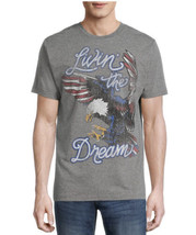 Living The Dream Celebrating Patriotic Mens Gray T shirt Size M 38-40 - £15.99 GBP