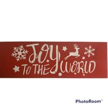 Handmade Wood Hand Painted Home Decor Christmas Holiday Sign Joy To The World - $23.75