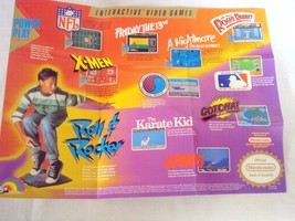1988 Nintendo NES Enteractive Video Games Color Poster - £6.28 GBP