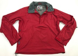 BURTON Radar WOMEN&#39;S 1/2 Zip PULLOVER Jacket RED Gray VENTED Windbreaker... - £17.13 GBP