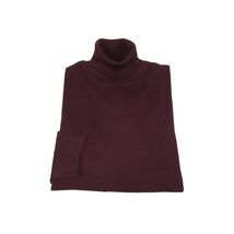 Men PRINCELY Italian Wool Blend Turtle Neck Pullover Slim 84001-80 Wine 410 image 2