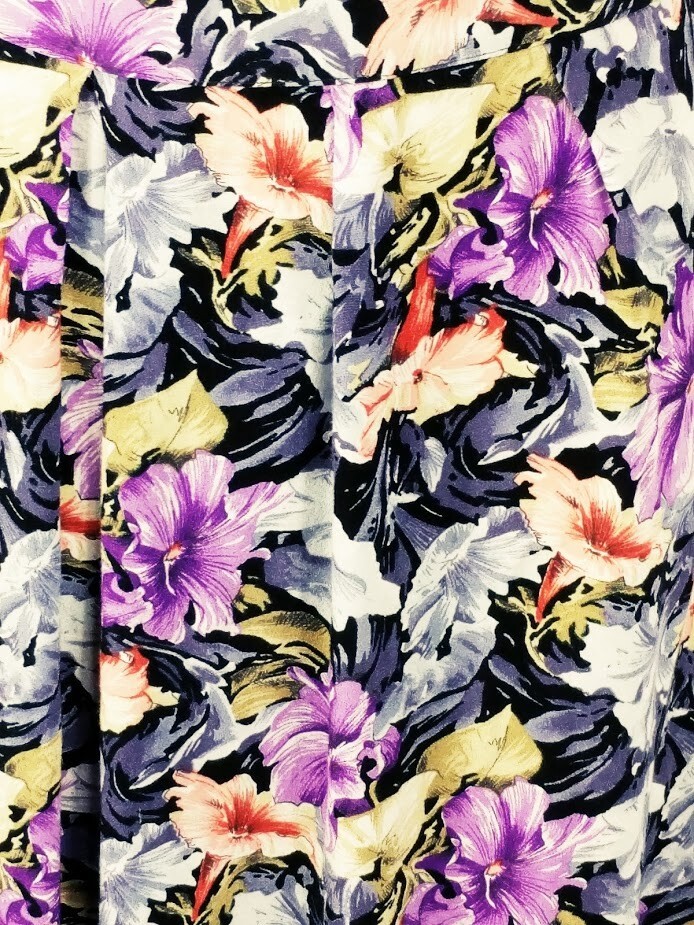 Max-Max Women's Pleated Knee Length Skirt Floral No Size Tag Item image 3