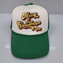 Merry Christmas Ya&#39;ll Trucker Hat Adjustable snapback Hat Green New - $12.55