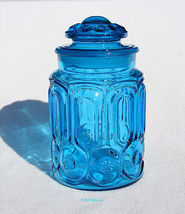 Moon &amp; Star Canister Jar by L E Smith 9 1/2 inches Medium Tall Colonial ... - £19.61 GBP