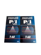 Lot of 2 VHS Blank Tape Maxell P/I Plus T-60 New Sealed  - £7.74 GBP