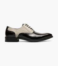 Stacy Adams Harrington Plain Toe Lace Up Leather Shoes Black Multi 25643-009 image 7
