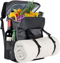 Picnic Basket Backpack, with Cooler Compartment, Insulated, Leak Proo - £64.12 GBP