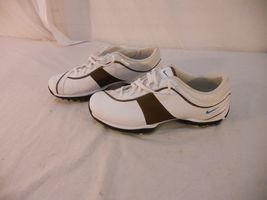 EXCELLENT CONDITION NIKE WOMEN'S 8 GOLF SHOE LN2  white BRONZE leather 6... - $45.77