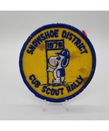 Vintage 1978 BSA Cub Scout Rally Snowshoe District 3&quot; Diameter Patch wit... - $13.74