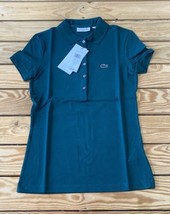 Lacoste NWT $89.50 Women’s Short Sleeve Polo Shirt Size 0 Green T10 - £39.51 GBP