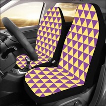 Jo2 Anime Inspired Rows of Tessellated Triangles Car Seat Covers (Set of 2) - £44.03 GBP