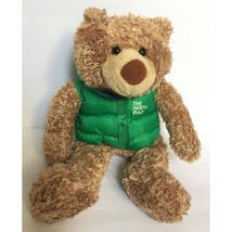Hallmark North Pole Teddy Bear with Green Puffer Vest Plush Stuffed Animal - $24.99