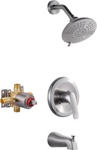 Bathtub Faucet With Shower, Shower Faucet With Valve, Complete Solid Brass - £111.94 GBP