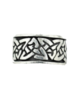 Sterling Silver Celtic Knot Band Ring 8.5g Size 5.25 - $166.39 CAD