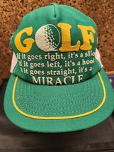 Golf Miracle Hat 1980s vintage usa made mesh trucker snapback nascar vtg... - $41.04