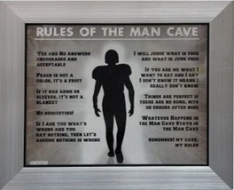 Rules Of The Man Cave 11X14 Custom Framed - £11.83 GBP