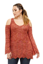 Fashion to Figure Women&#39;s Plus size Erika Cold Shoulder Sweater, size 1X - £23.54 GBP