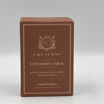 Aquiesse Luxury Scented Soy Candle Cinnamon Tabac 6.5 oz NEW - £21.91 GBP