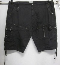Beyond The Limit Original Men&#39;s W48 Black 100% Cotton Zipper Fly Cargo Shorts - £15.78 GBP