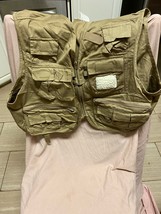 Vintage Ausable Fly Fishing Vest Tan Size Men&#39;s XL with Zipper &amp; Pockets - $14.85
