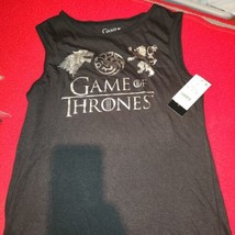 Game Of Thrones Women’s Tank Top Size Small Metallic Logo GOT, black shi... - £6.83 GBP