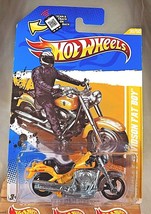 2012 Hot Wheels #30 New Models 30/50 HARLEY-DAVIDSON Fat Boy Yellow Variant wMC3 - £9.39 GBP