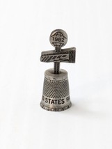 Vintage 1982 United States Pavilion Pewter Thimble By Fort 2&quot; World&#39;s Fair  - $17.82