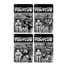 TMNT - (Comic Greyscale) Set of 4-pieces Reaction Figures by Super 7 - £74.69 GBP