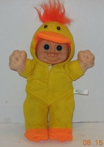 Vintage Troll Kidz Russ Berrie Trolls 12&quot; Doll in Chick Chicken Costume ... - $24.16