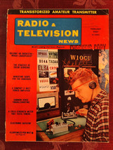Radio And Television News February 1957 Transistorized Amateur Transmitter - £10.35 GBP