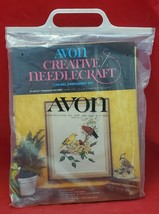 Vintage Avon Creative Needlecraft Embroidery Kit Scarlet Tanagers Birds 1970&#39;s - £7.77 GBP