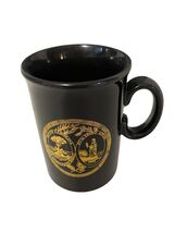 Vintage South Carolina State Seal Mug Black Gold Ceramic Coffee Cup Made... - $16.20