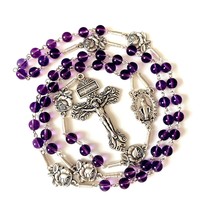 Handmade Catholic Amethyst Beads Our Lady of - £146.30 GBP