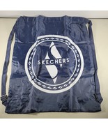 Skechers Bag Backpack Gym Bag Tote Sack Navy Blue 17&quot; x 20&quot; Nylon Drawst... - $12.99