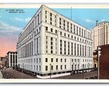 Post Office Building Detroit Michigan MI WB Postcard F21 - £1.54 GBP