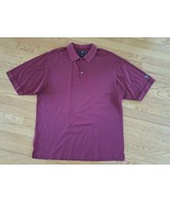 NIKE TIGER WOODS Golf Rugby Polo Mens Shirt Size L Maroon Burgundy 100% ... - €8,63 EUR