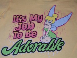 Disney Child&#39;s Its My Job to be Adorable Tinker Bell Yellow TShirt Toddl... - £11.76 GBP