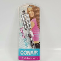 2002 Conair Special Styles Triple Barrel Iron Chrome Plated - £17.92 GBP