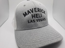 Maverick Heli Las Vegas Hat Cap Snapback Otto Adjustable  Grey White - $19.99