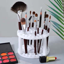 Simple Portable Eyebrow Pencil and Makeup Brush Holder in Pink or White for Desk - £5.06 GBP
