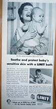 Linit Baby Bath Protects Baby’s Skin Print Magazine Advertisement 1955 - $6.90 CAD