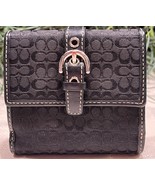 Coach 6661 Soho Mini Signature Wallet Vintage 2004 Black Silver Excellent - $901.73 MXN