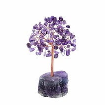 Amethyst Crystal Tree Natural Healing Crystals Gemstone Money Trees with Fluorit - £22.97 GBP