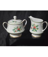 Vintage NORITAKE Creamer &amp; Sugar Bowl With Lid HOLLY 2228 Fine Porcelain... - $515.16 MXN