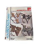 Vintage McCalls 5830 Sewing Pattern For Stuffed Animals Koala Monkey Rac... - $13.37 CAD