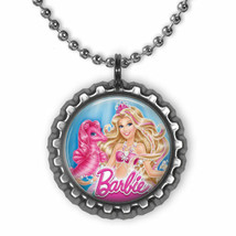 BARBIE MERMAID 3D Bottle Cap Necklace | Gift for Kids | Birthday | Chris... - $5.95