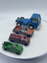 Vintage Tootsietoy Diecast Metal Toy Car Truck Lot Oil Truck Pickup Tow Truck - £7.46 GBP